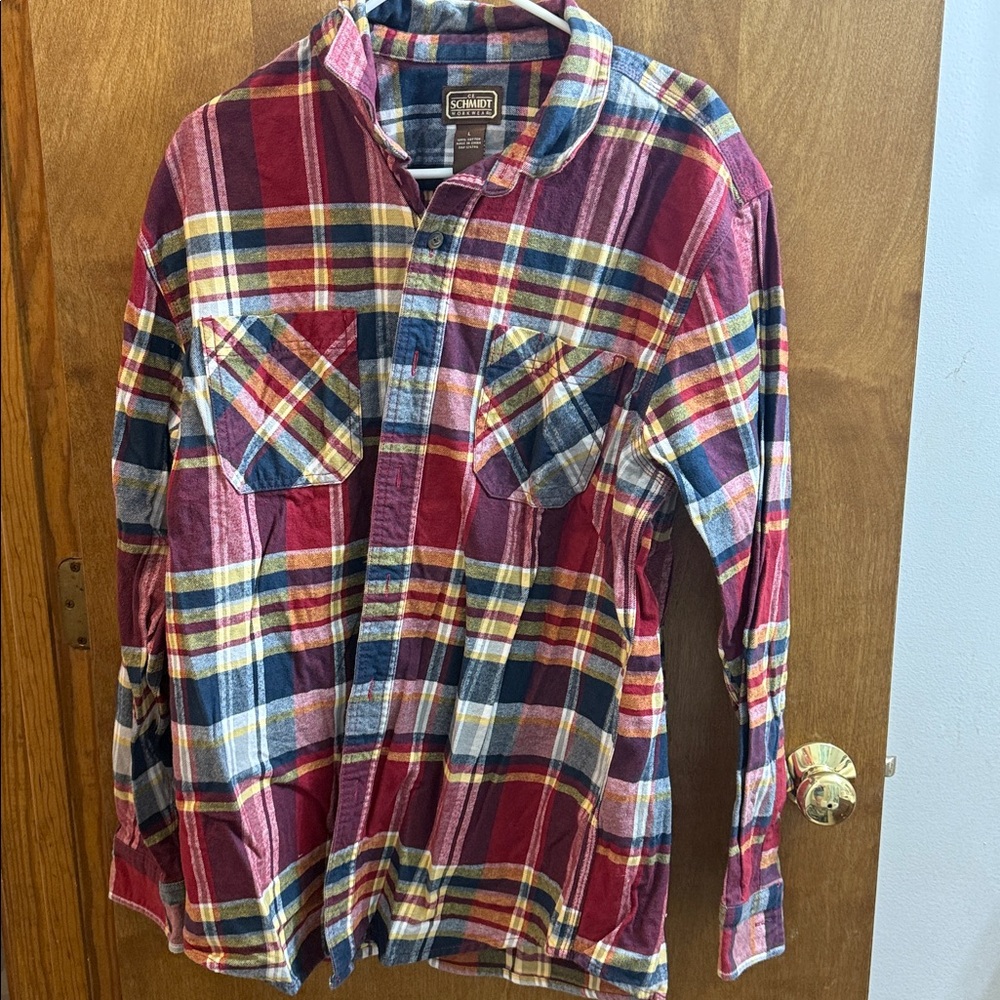Schmidt Multicolor Plaid Button-Up Shirt